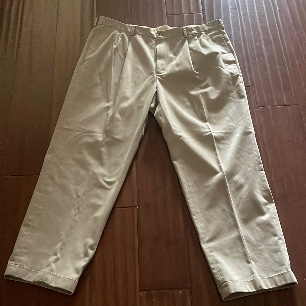 Brooks Brothers Putty-colored Chinos Relaxed Fit Cotton